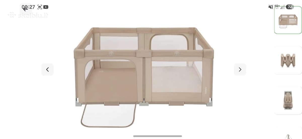 Maniežas Lionelo Florence Easy Fold 185 x 151 cm - nuotraukos Nr. 7