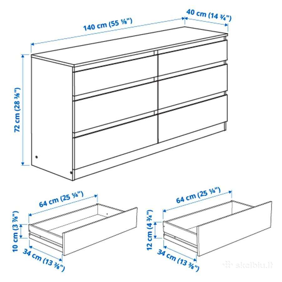 Komoda Ikea Kullen - nuotraukos Nr. 8