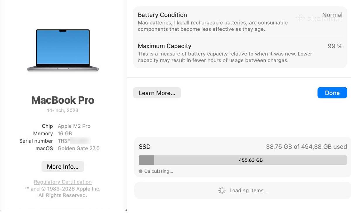 Apple MacBook Pro 2023 14 / M2 Pro /16gb/512gb #6 - nuotraukos Nr. 9