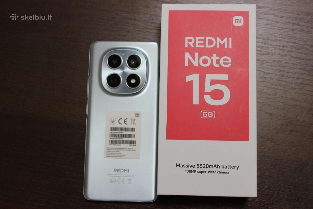 Xiaomi Redmi Note15 5G 128 GB Blue naujas - nuotraukos Nr. 2