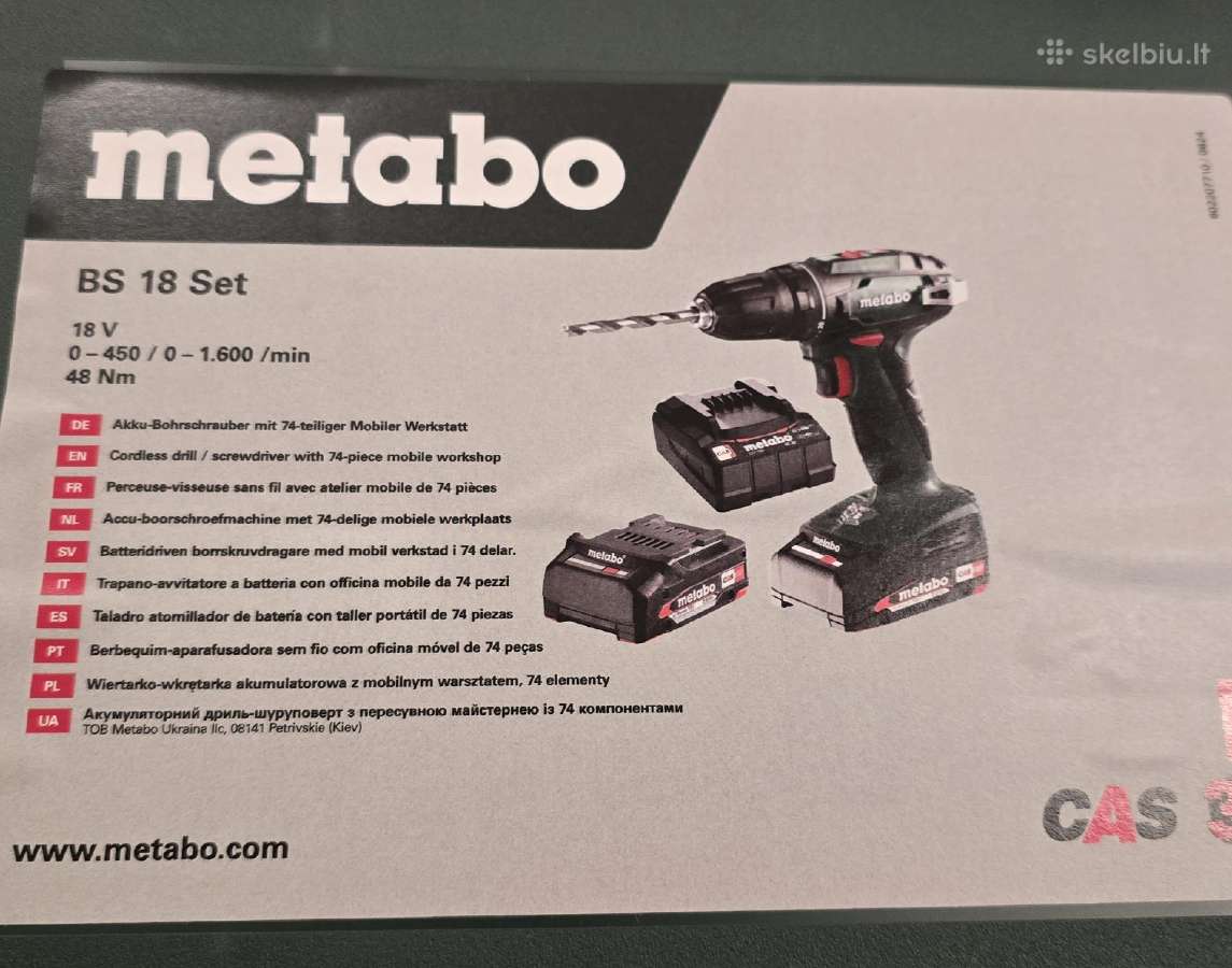 Metabo suktuko komplektas su priedaisbs 18 Set - nuotraukos Nr. 4