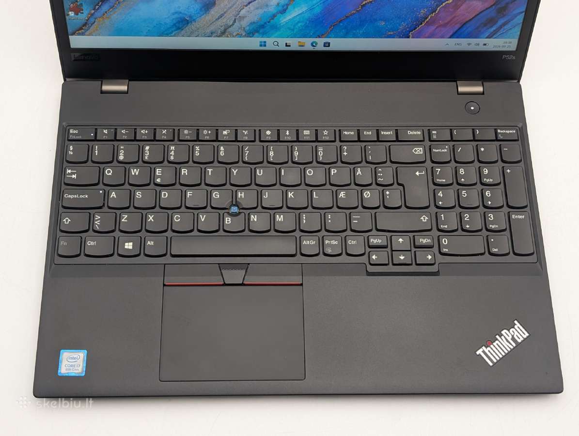 Lenovo P52s i7-8550u 32gb 256gb Quadro P500 - nuotraukos Nr. 4
