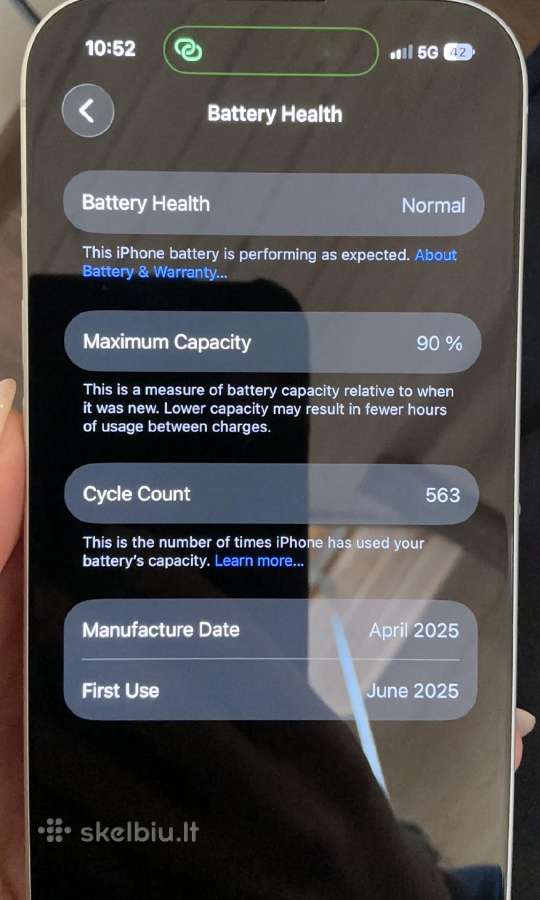 iPhone 16 baltas 256 GB - nuotraukos Nr. 7