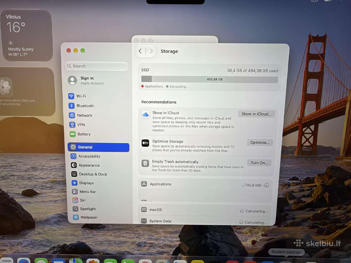 Apple MacBook Pro 2021 14 / M1 Pro /16gb/512gb #7 - nuotraukos Nr. 9