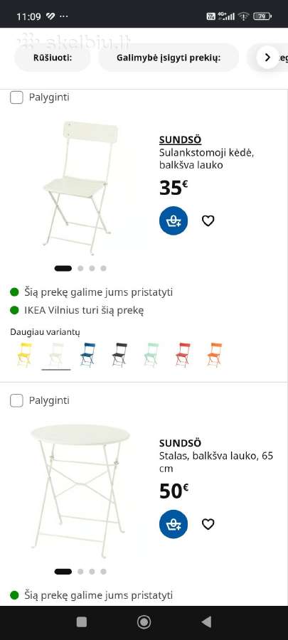 Lauko baldai - nuotraukos Nr. 2