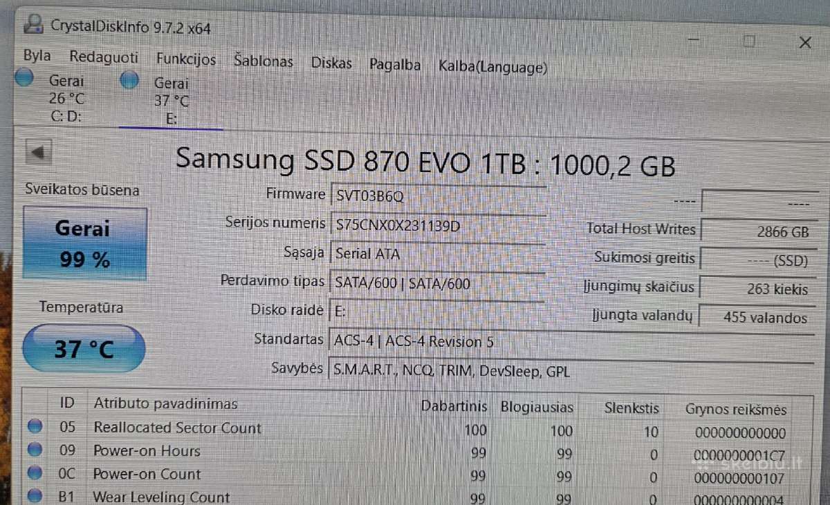 2.5" SSD diskai - nuotraukos Nr. 2