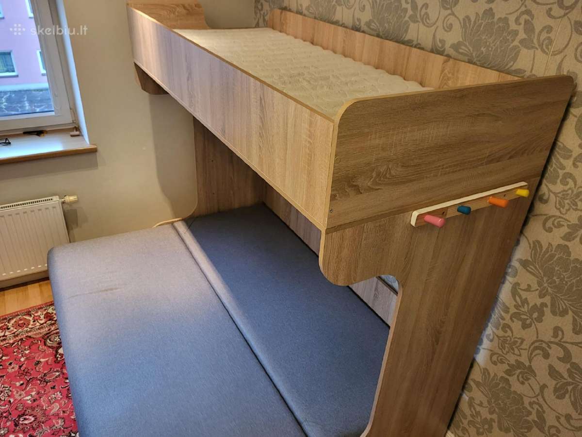 Dviaugštė lova vaikams su sofa - nuotraukos Nr. 3