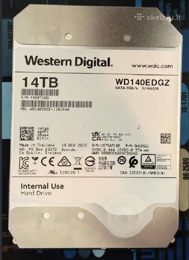 14tb HDD (Wdc White label) - nuotraukos Nr. 2