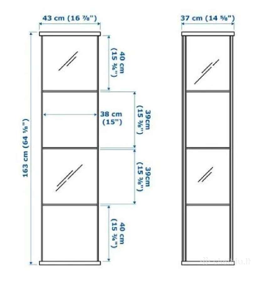 Stikline spinta Ikea Detolf - nuotraukos Nr. 2