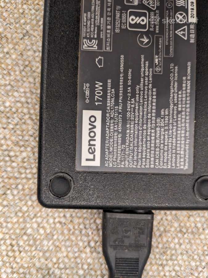 Lenovo 170w pakrovejas-ikroviklis - nuotraukos Nr. 3