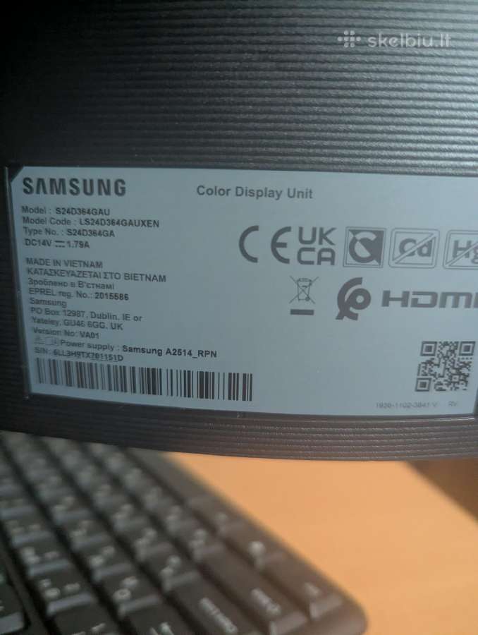 Lenktas monitorius Samsung Essential S3 24" - nuotraukos Nr. 2