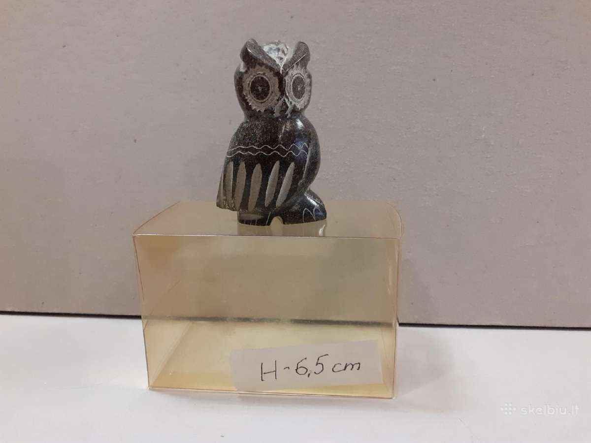 Akmeninė pelėdėlė, rankų darbo, H-7cm. - nuotraukos Nr. 6