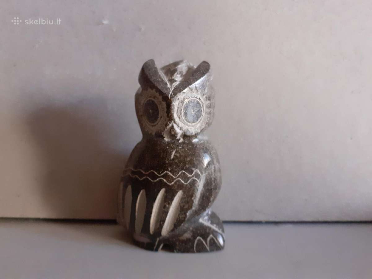 Akmeninė pelėdėlė, rankų darbo, H-7cm. - nuotraukos Nr. 7