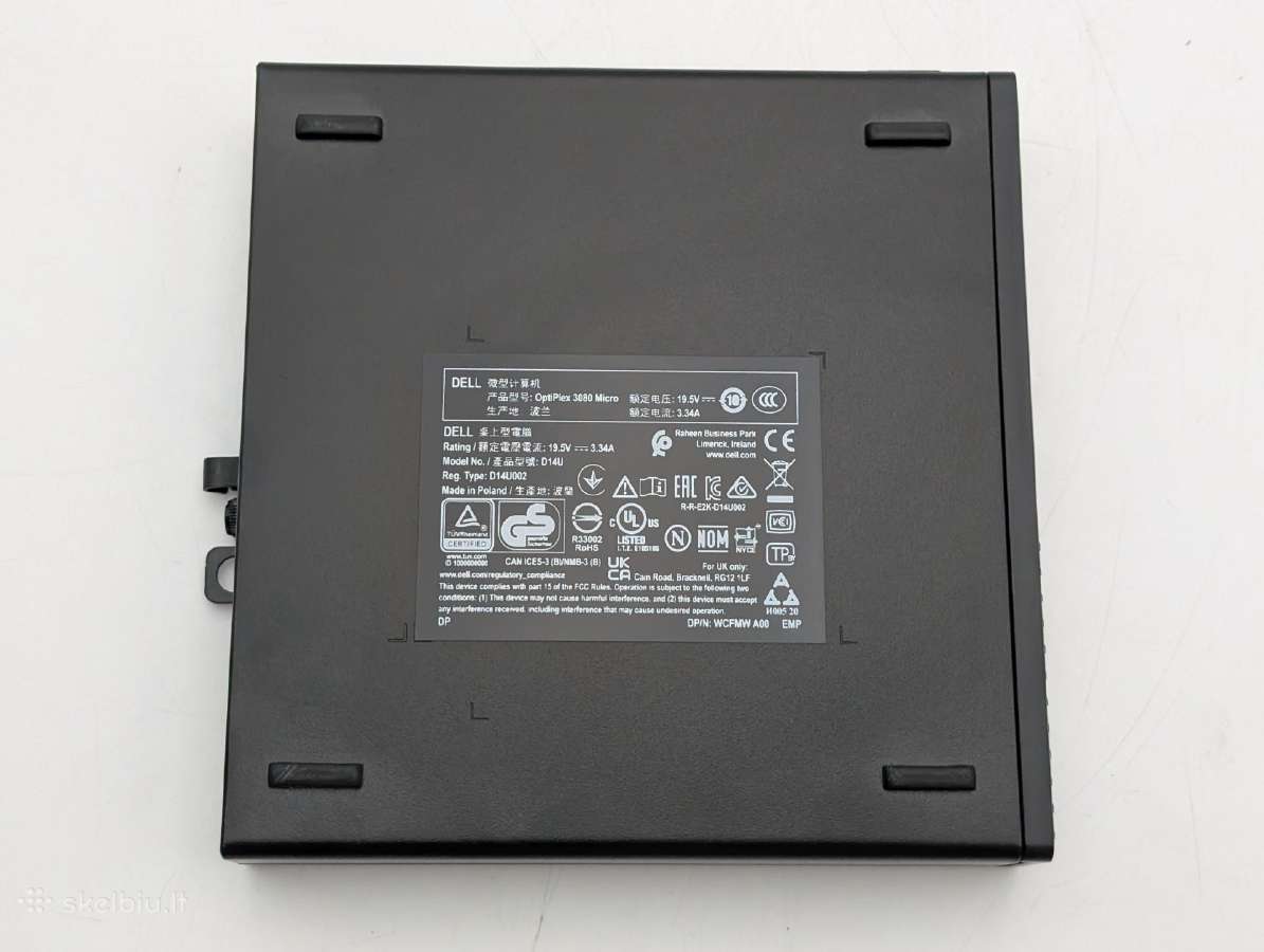 Dell Optiplex 3080 Micro i5-10500t/16g/256gb Tiny - nuotraukos Nr. 5