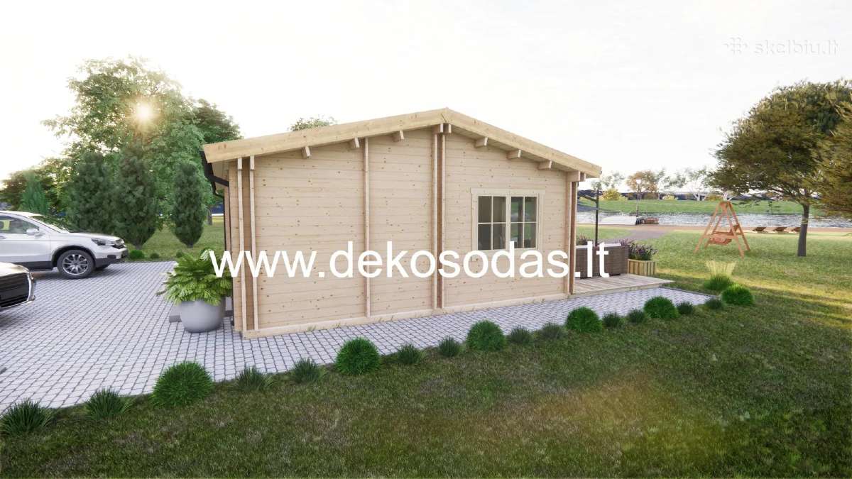 Medinis sodo namelis „šilas“ 10x5,95 m, 44 mm - nuotraukos Nr. 6