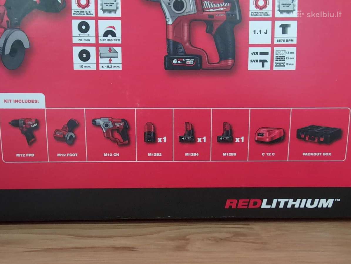 Naujas Milwaukee m12 įrankių komplektas - nuotraukos Nr. 4