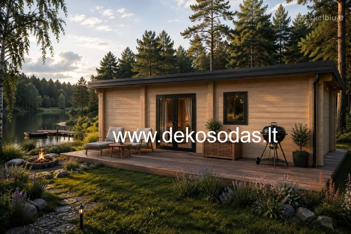 Medinis namas „aurora“ 9,09x5,14 m, 44 mm - nuotraukos Nr. 4
