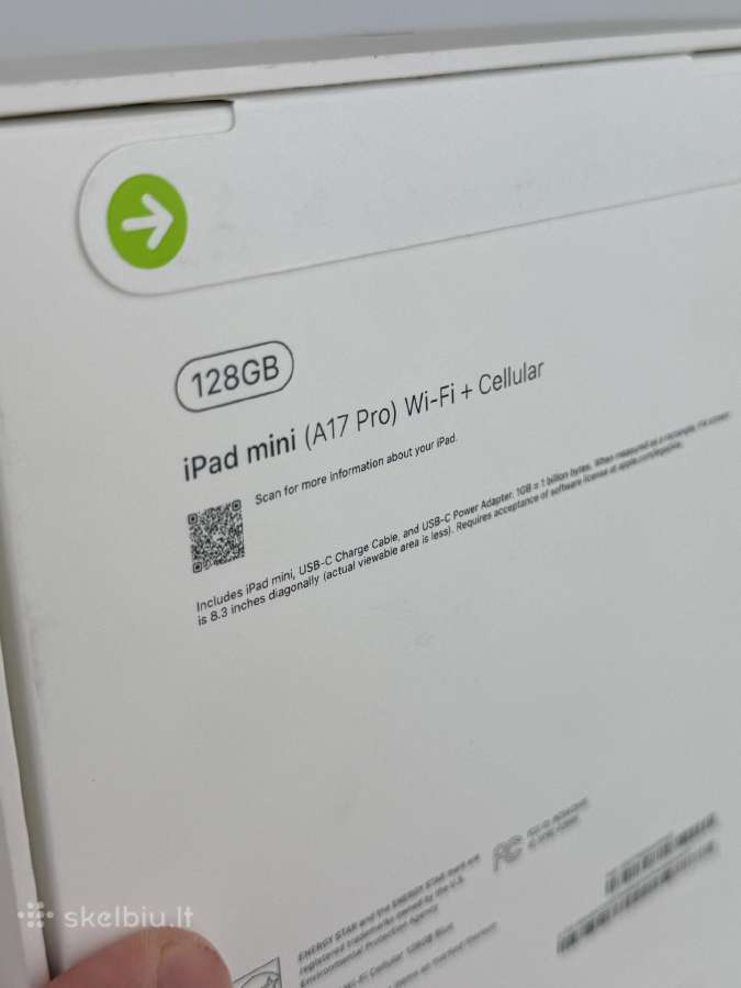 Naujas iPad Mini 7 A17 Pro Cellular Garantija - nuotraukos Nr. 4