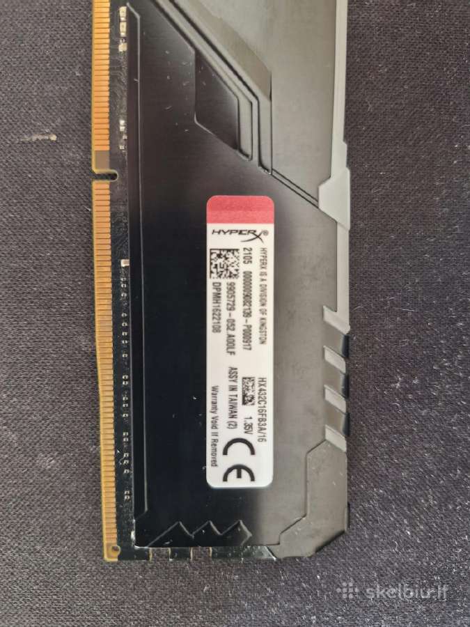 Hyperx Fury Rgb Ddr4 16gb 3200mhz Cl16 RAM - nuotraukos Nr. 3