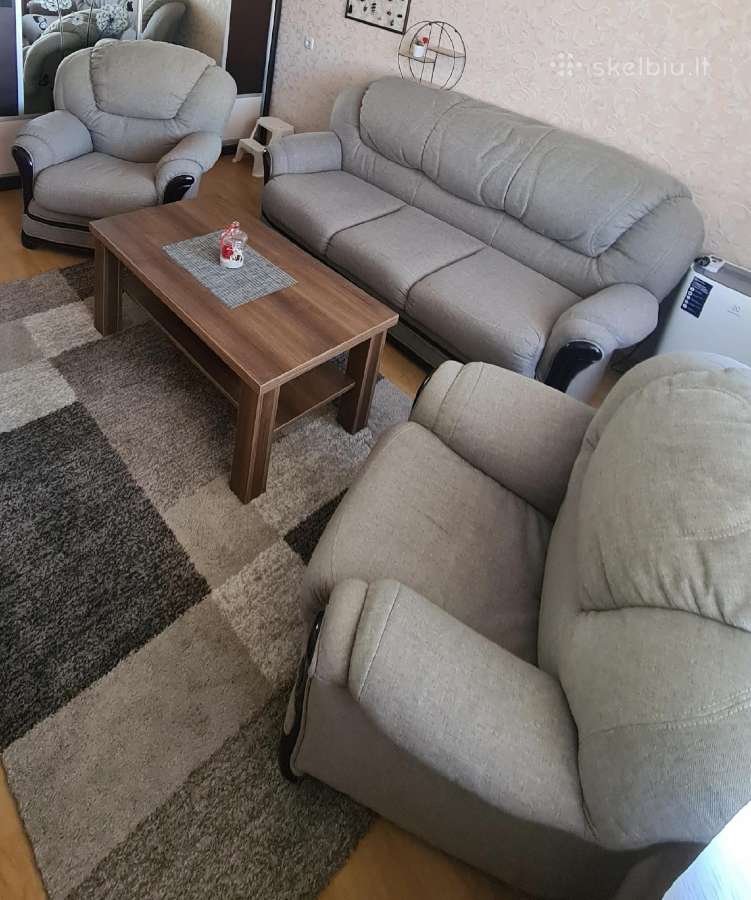 Svetainės baldai 3+1+1 - nuotraukos Nr. 2