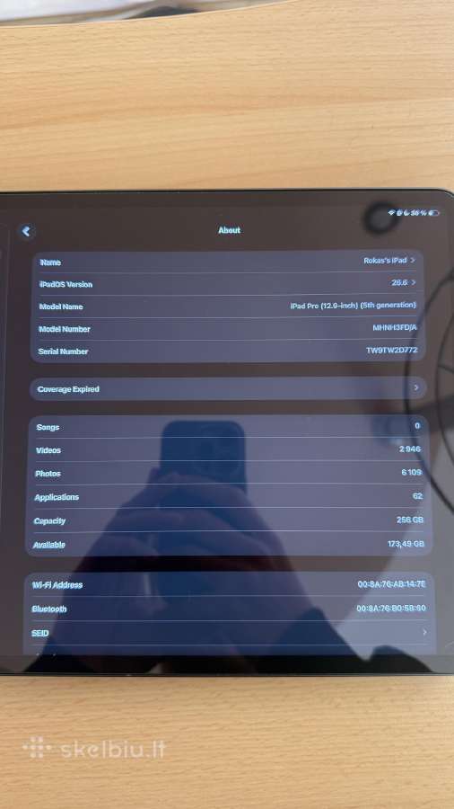 iPad Pro 12.9" (5th Gen, M1, 256gb) - nuotraukos Nr. 6