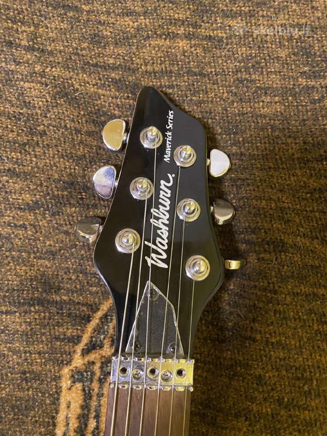 Juoda elektrinė gitara su Floyd Rose tremolo - nuotraukos Nr. 2