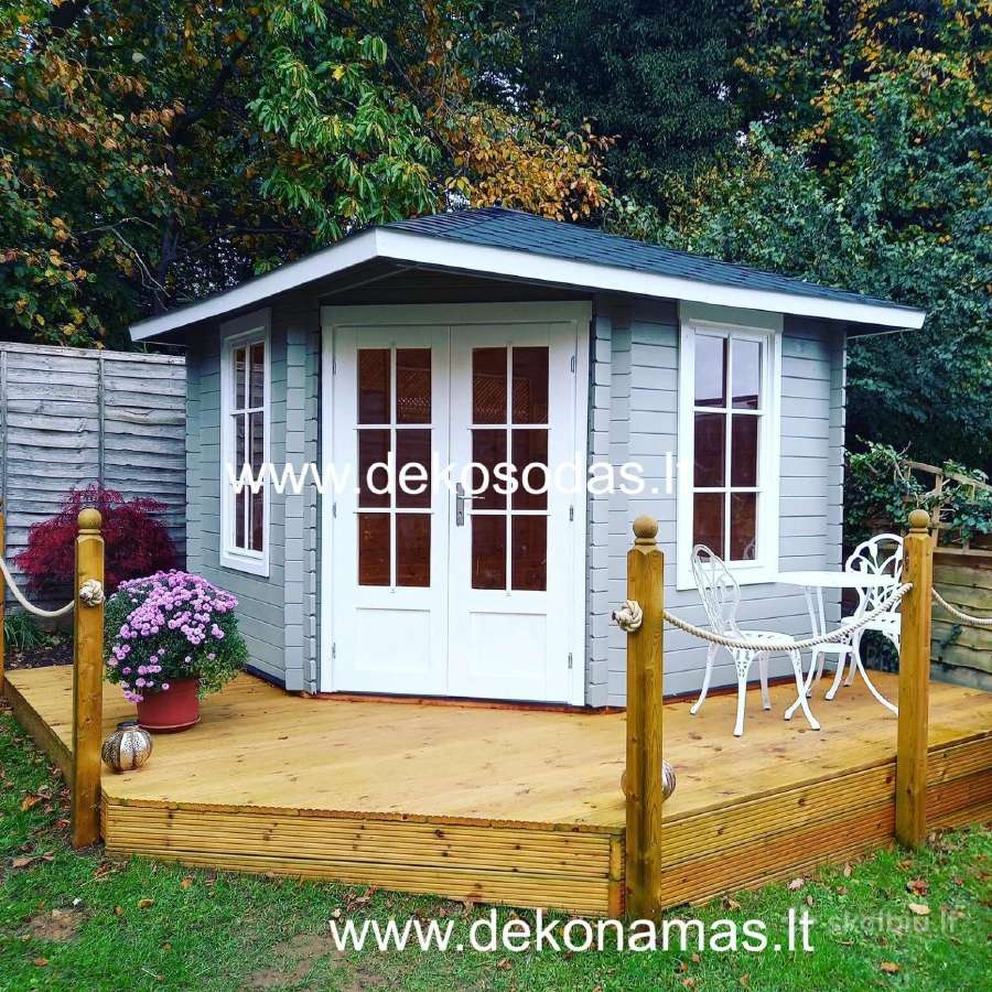 Kampinis medinis sodo namelis 2,98x2,98 m, 40 mm - nuotraukos Nr. 5
