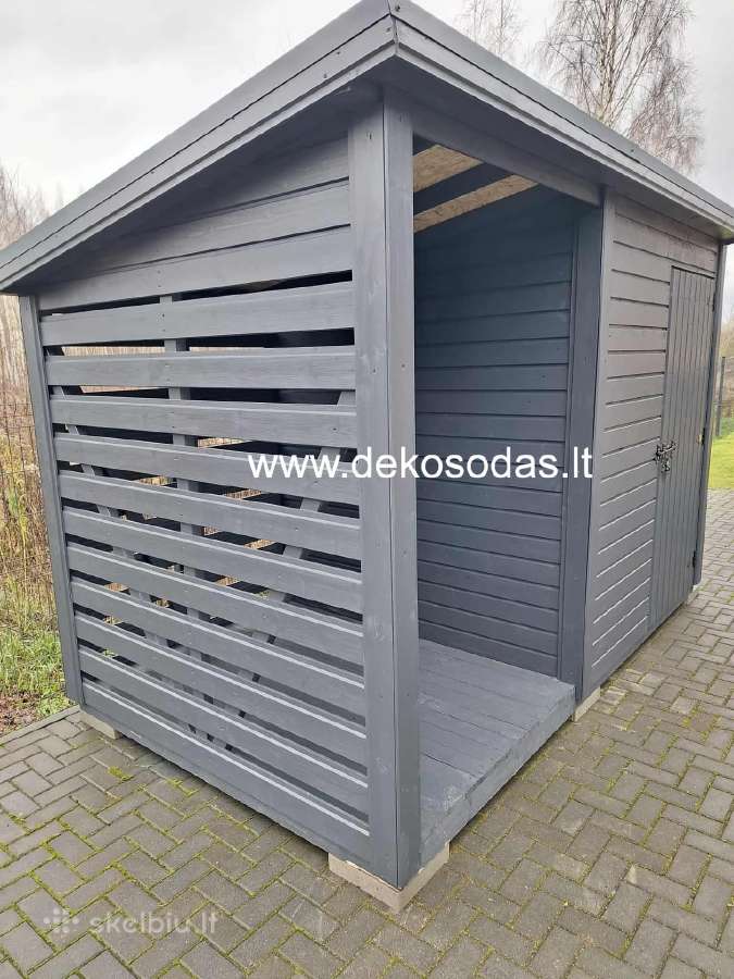 Medinė malkinė-sandėliukas 3,5x2 m - nuotraukos Nr. 2