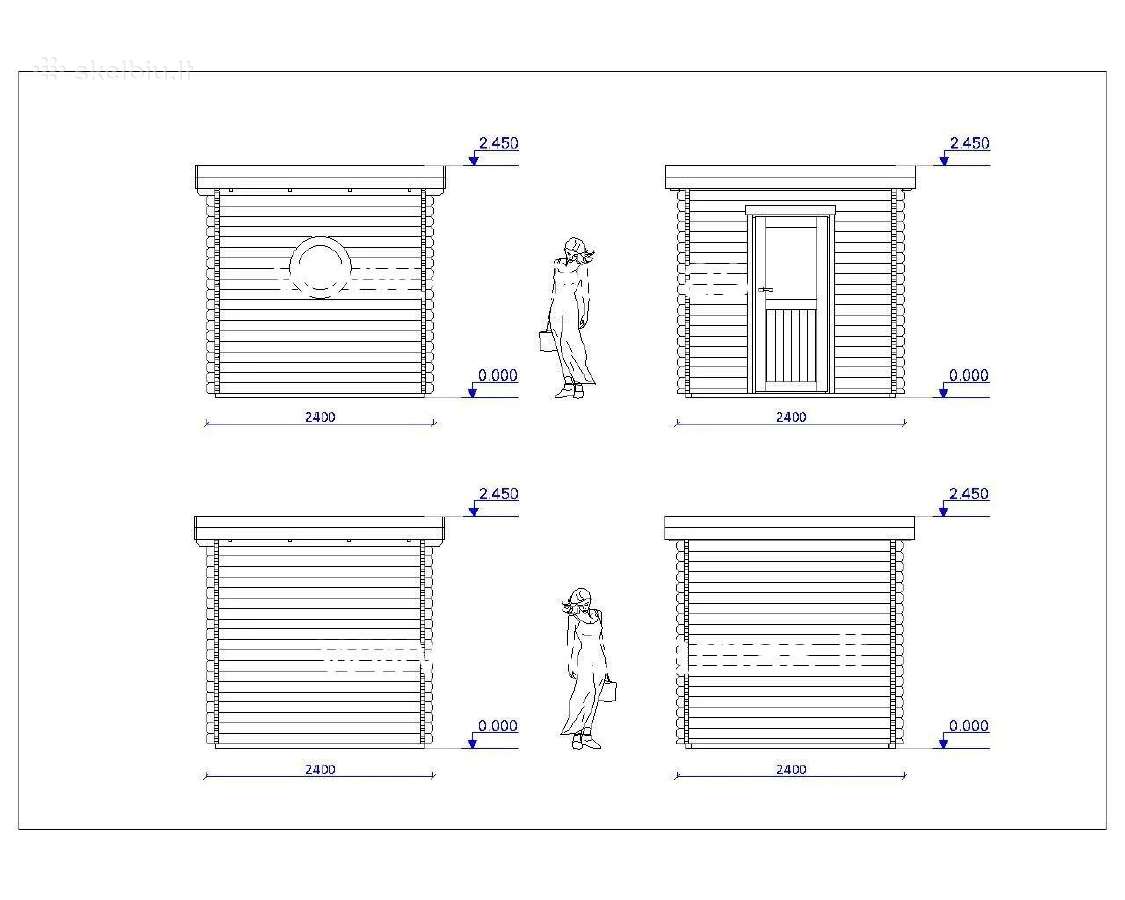Medinė pirtis „Compact Spa“ 2,40x2,40 m, 45 mm - nuotraukos Nr. 3