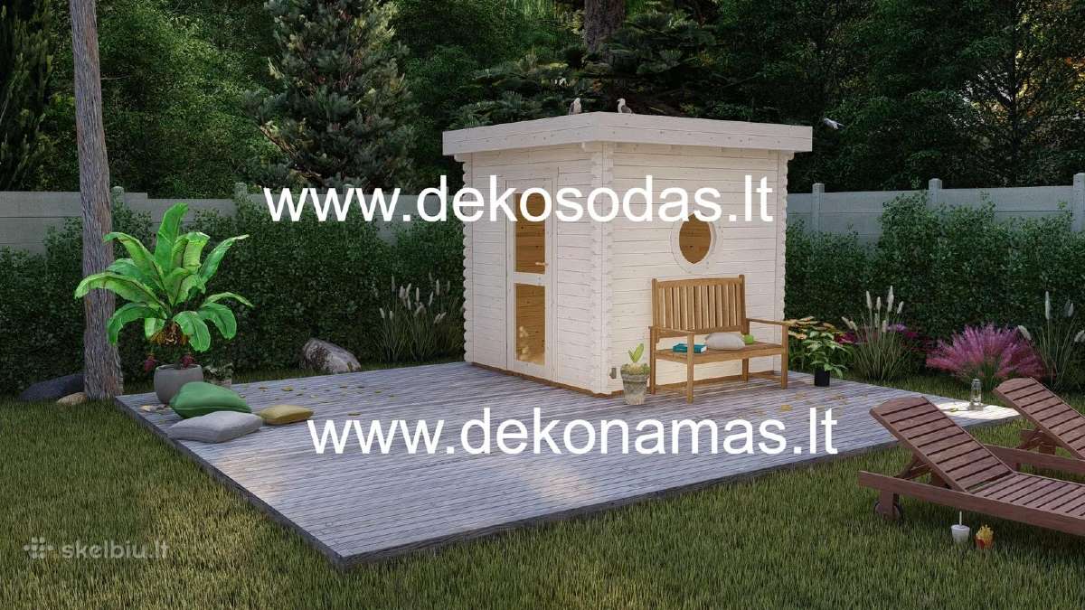 Medinė pirtis „Compact Spa“ 2,40x2,40 m, 45 mm - nuotraukos Nr. 5