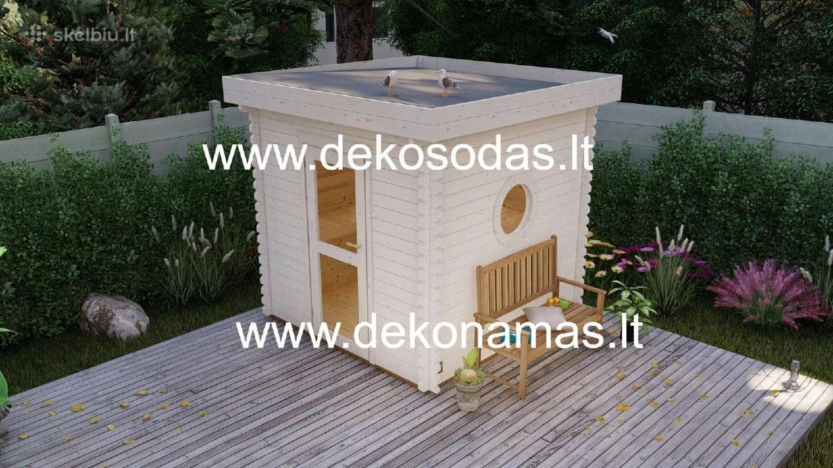 Medinė pirtis „Compact Spa“ 2,40x2,40 m, 45 mm - nuotraukos Nr. 6