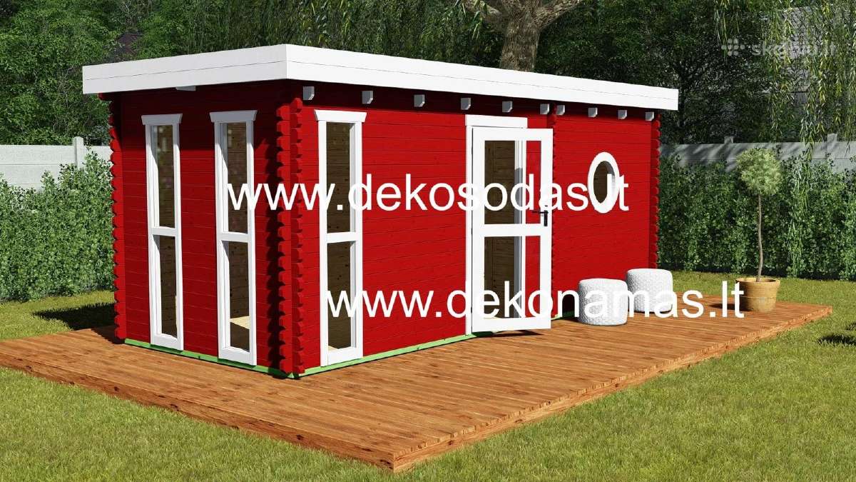 Medinė pirtis „Baltic Heat“ 5,80x2,40 m, 45 mm - nuotraukos Nr. 4