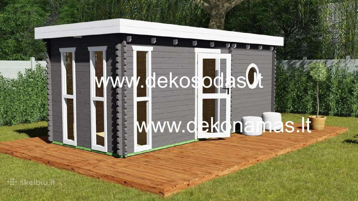 Medinė pirtis „Baltic Heat“ 5,80x2,40 m, 45 mm - nuotraukos Nr. 6