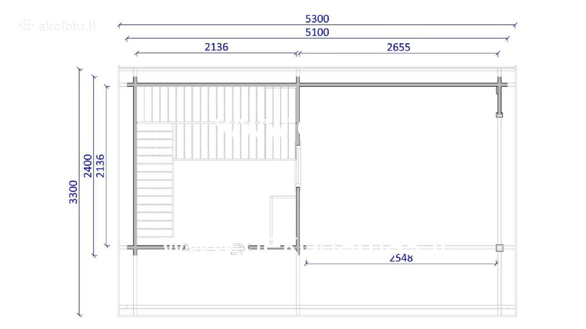 Medinė pirtis „Nordic Haven“ 5,10x3,60 m, 45 mm - nuotraukos Nr. 3