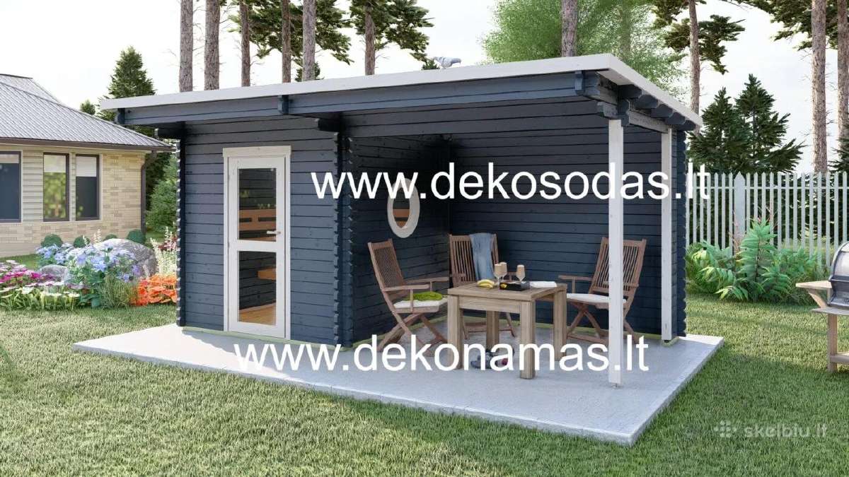 Medinė pirtis „Nordic Haven“ 5,10x3,60 m, 45 mm - nuotraukos Nr. 7