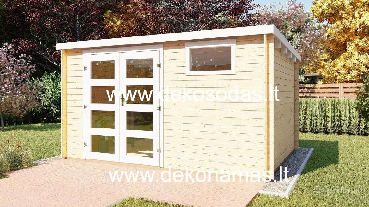 Medinis sodo namelis„urbanflatplus“3,90x3,90 m28mm - nuotraukos Nr. 4
