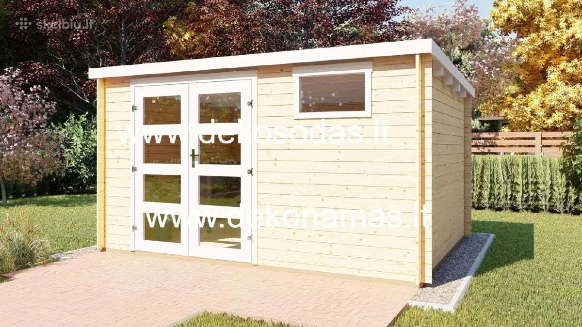 Medinis sodo namelis„urbanflatplus“3,90x3,90 m28mm - nuotraukos Nr. 5