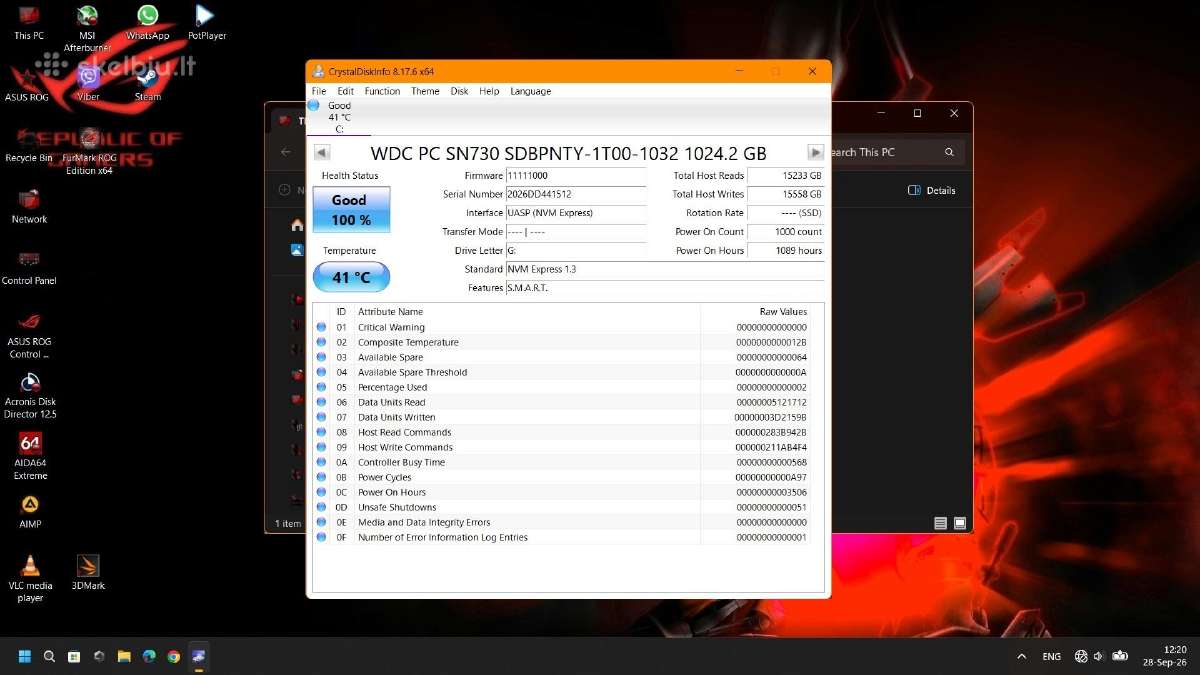 Asus Rog G16 G614jz, i7 13gen, rtx 4080 - nuotraukos Nr. 8