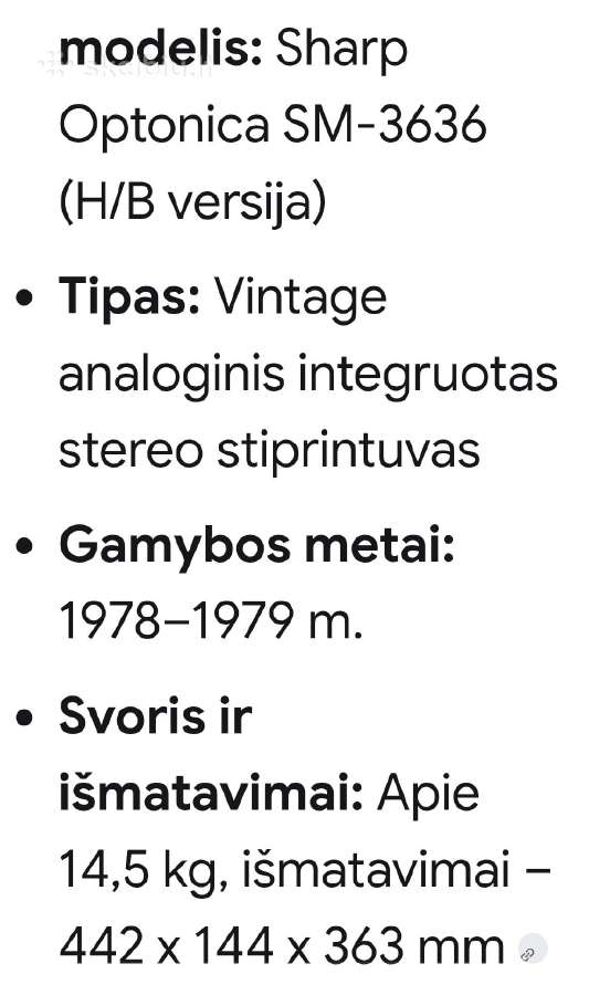 Optonica Sm-3636 stiprintuvas - nuotraukos Nr. 9