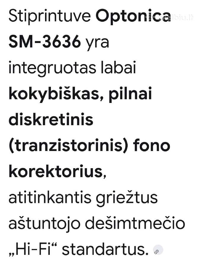 Optonica Sm-3636 stiprintuvas - nuotraukos Nr. 14