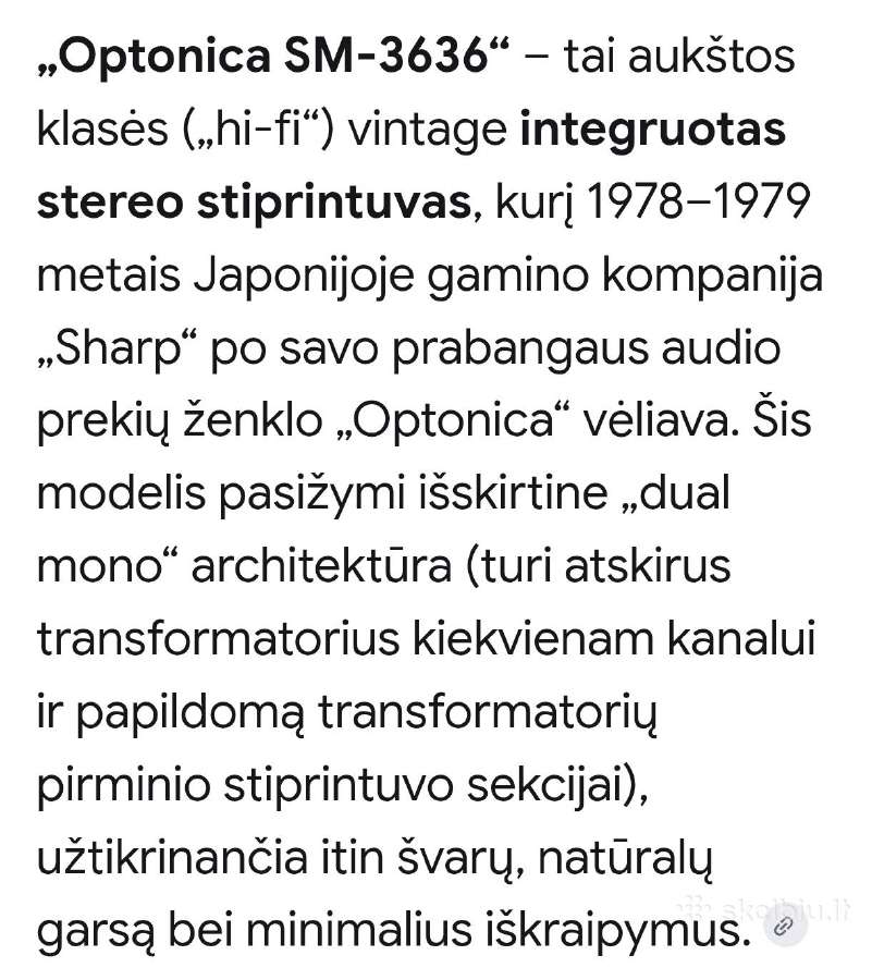 Optonica Sm-3636 stiprintuvas - nuotraukos Nr. 18
