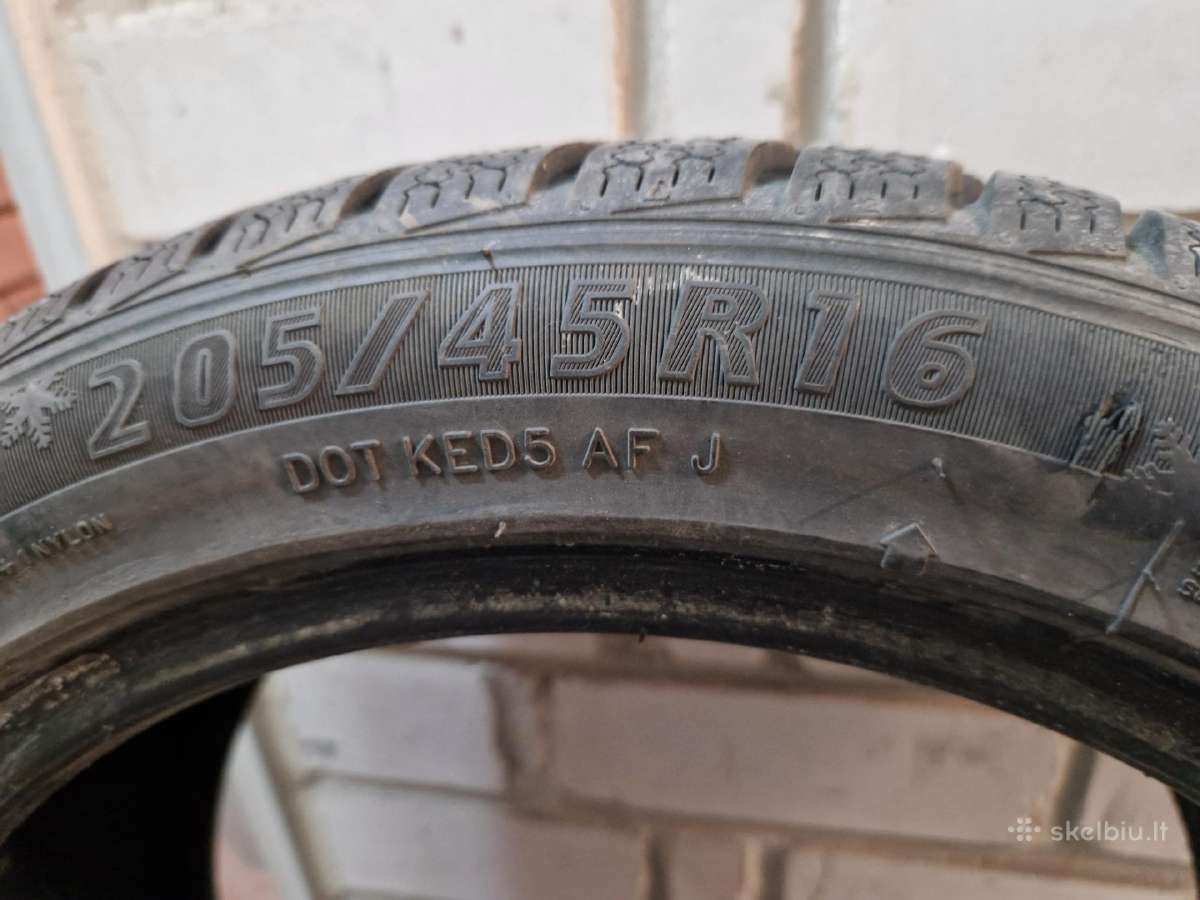 Žieminės padangos 205/45/r16 - nuotraukos Nr. 3