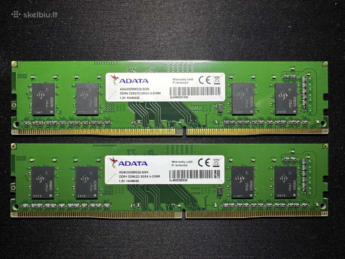 Adata 16gb (2x8gb) Ddr4 3200mhz Cl22 - nuotraukos Nr. 2