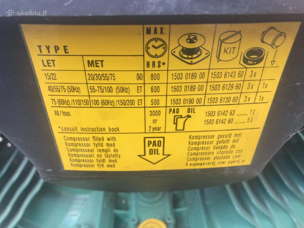 Atlas Copco Lt75-30 S 30bar - nuotraukos Nr. 9