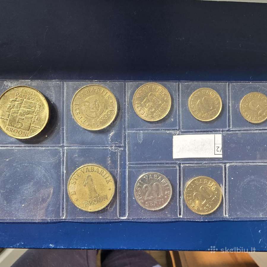 Estija 1991-2008 rink. 5,10,20,50, senti 1,5 kroon - nuotraukos Nr. 2