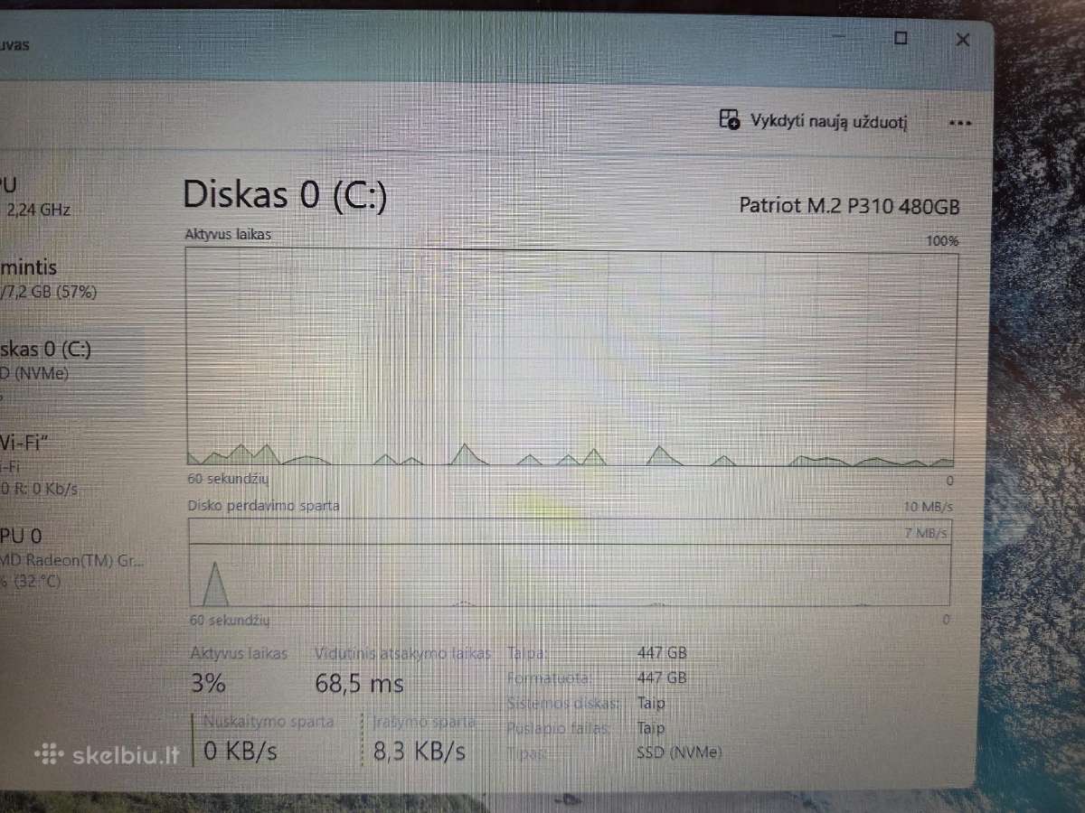 Hp 225 G10 Ryzen 5 7520u/480gb/8gb - nuotraukos Nr. 5