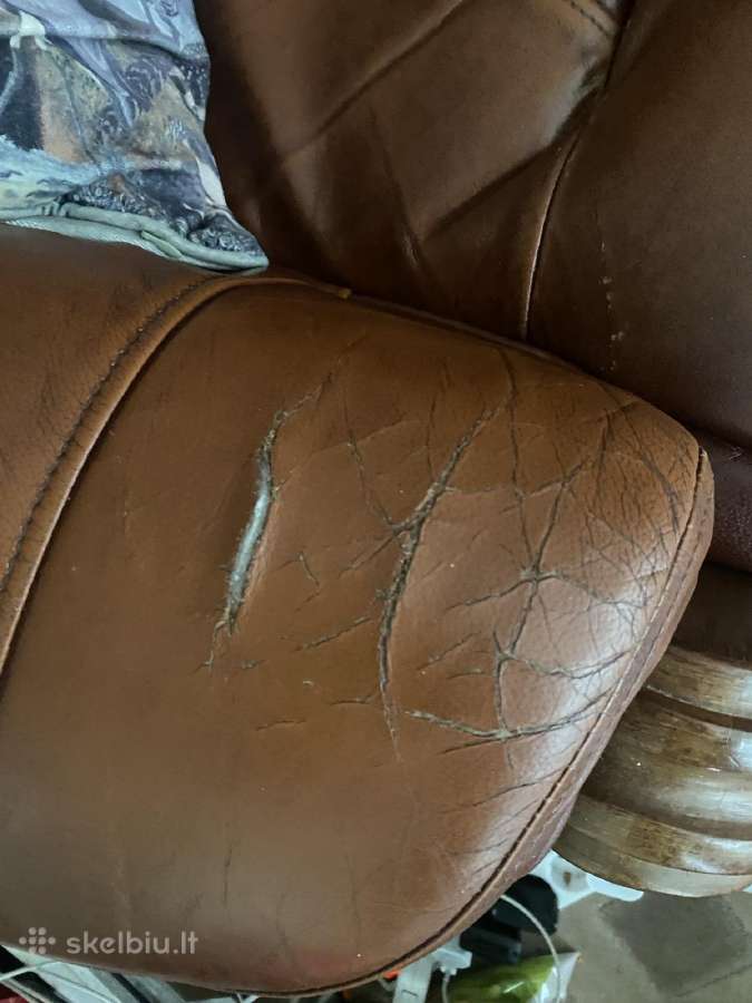 Vyšnios medžio odiniai foteliai ir sofa - nuotraukos Nr. 7