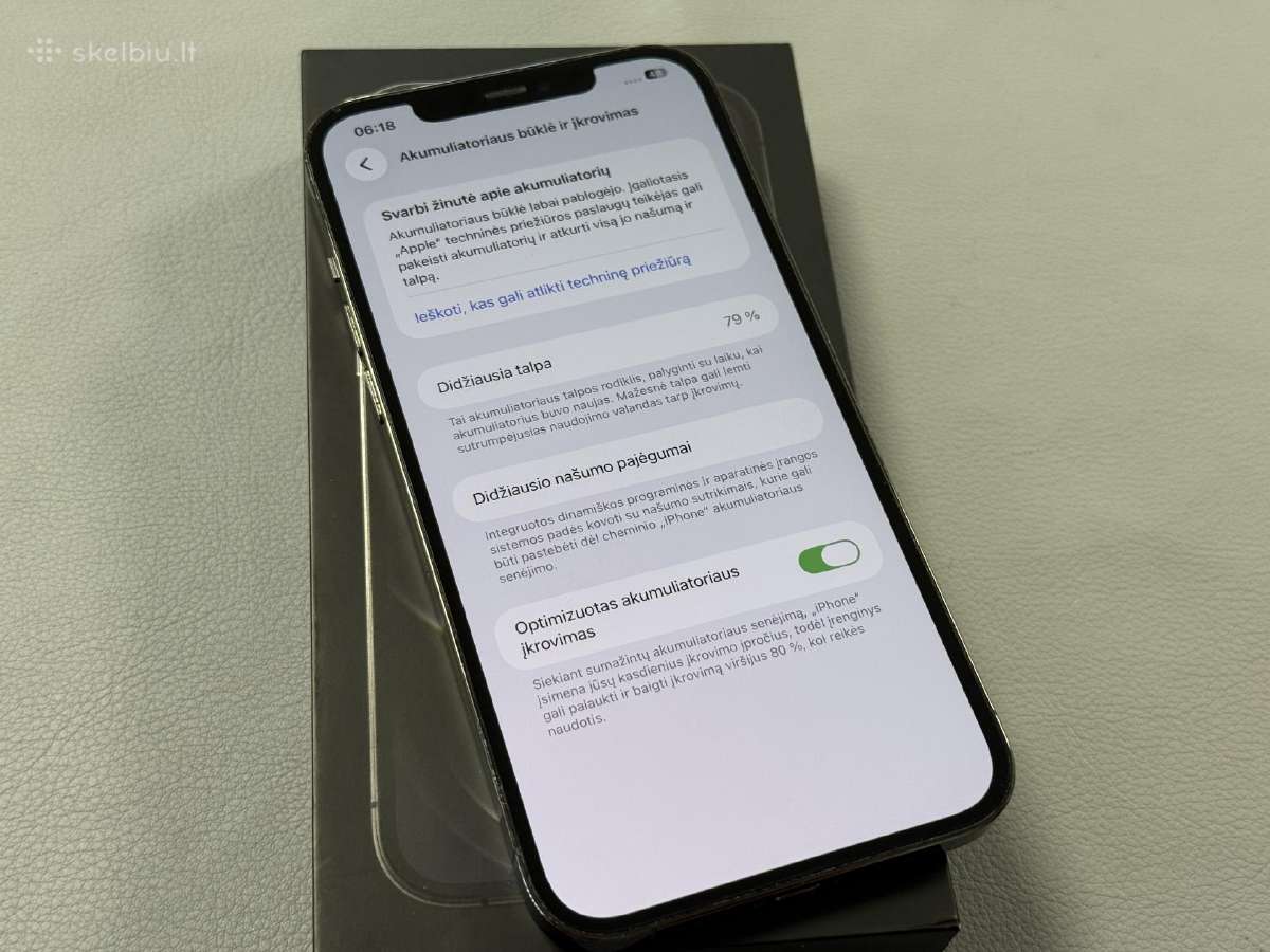 iPhone 12 Pro Max labai geros būklės su 256gb - nuotraukos Nr. 9