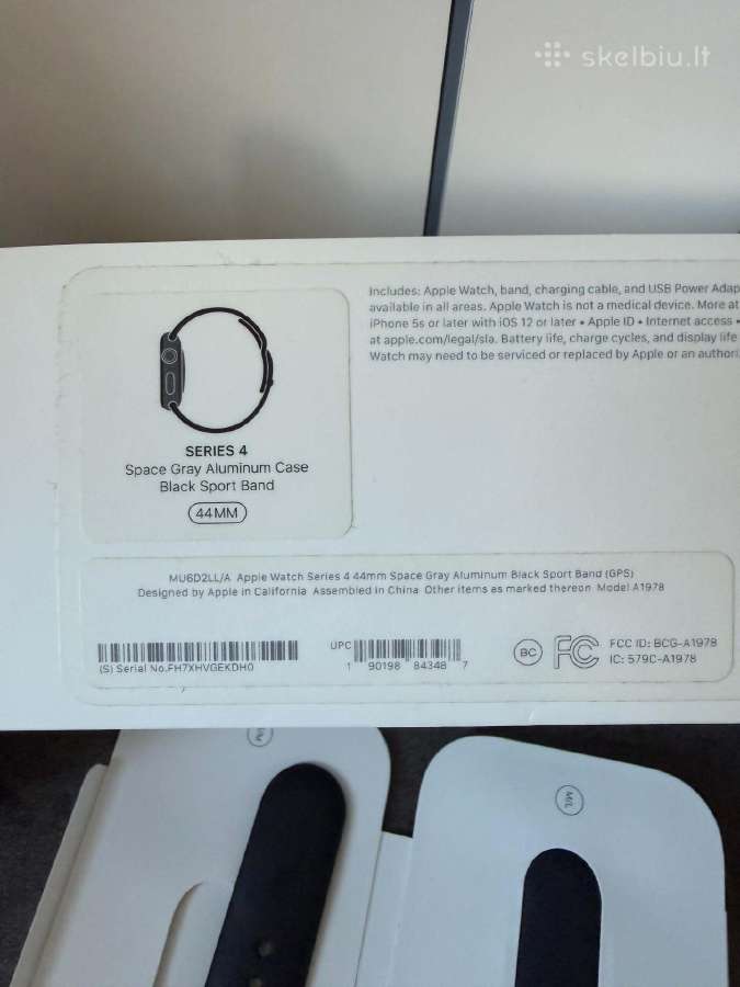 Apple Watch Series 4 44mm Space Gray - nuotraukos Nr. 6
