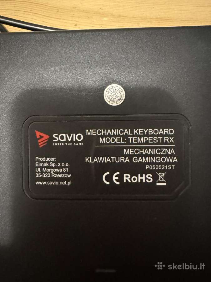 Savio mechanine klaviatura - nuotraukos Nr. 3